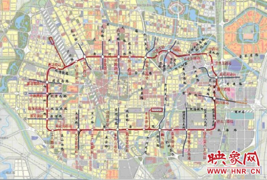 鄭州地鐵5號線線路圖。